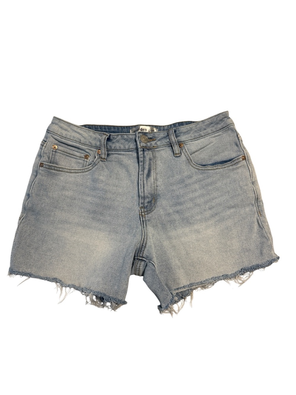 Madden Girl Light Blue Distressed Denim Cutoff Shorts